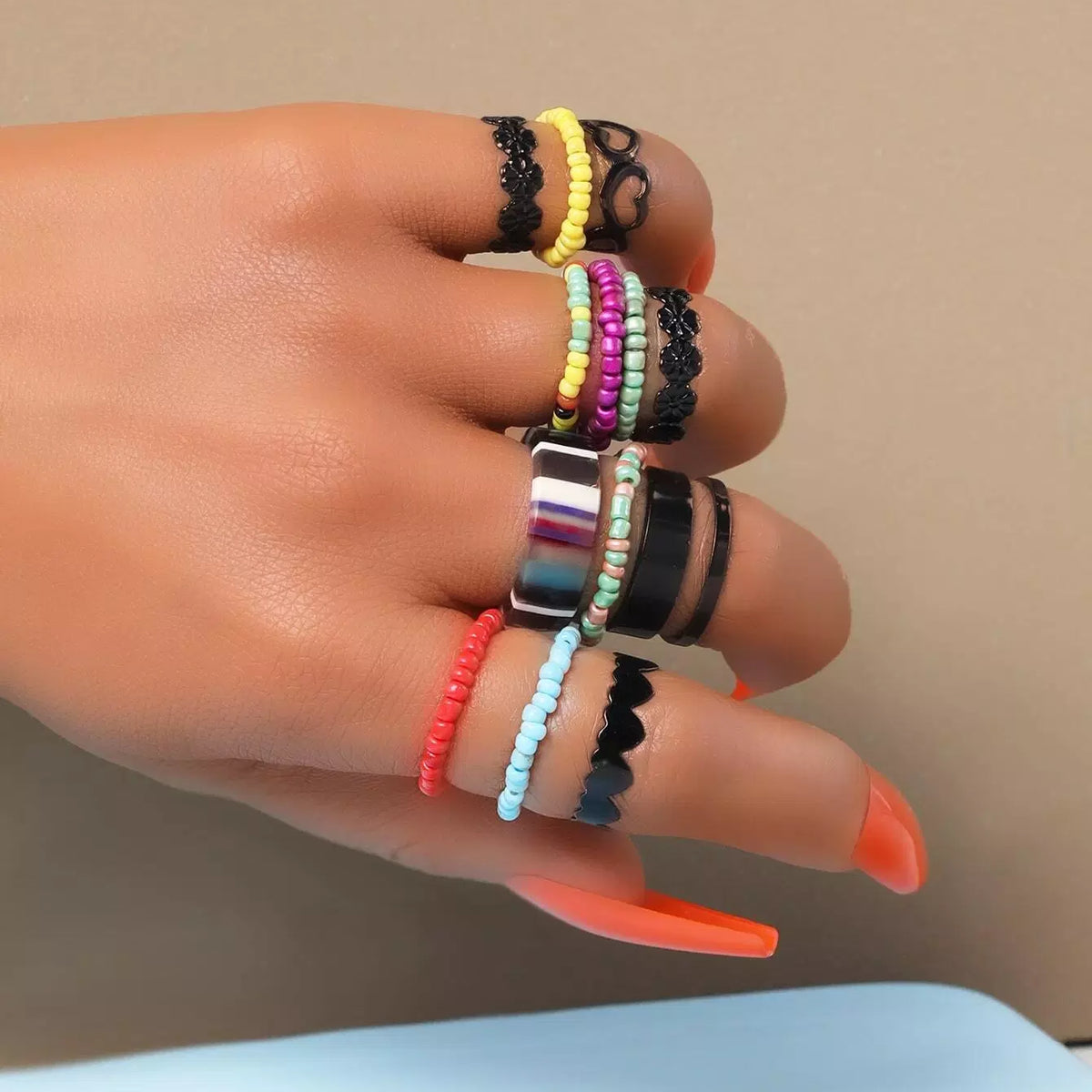 13pcs Heart Decor Ring – Beisat