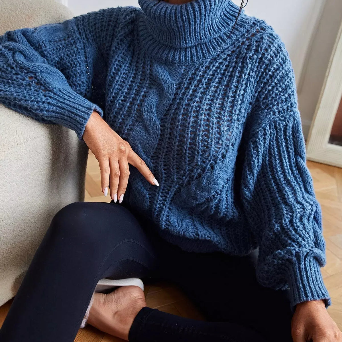 Beisat Skull Pattern Drop Shoulder Sweater Cute Holiday Sweaters