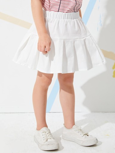 Toddler Girls Boxy Pleated Skirt