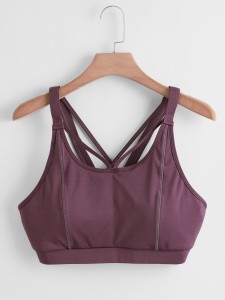 Plus Medium Support Criss Cross Sports Bra