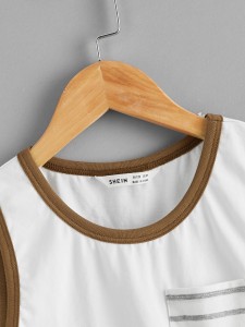 Boys Pocket Front Colorblock Ringer Tank Top