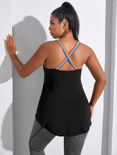 Plus Criss Cross Back Sports Top