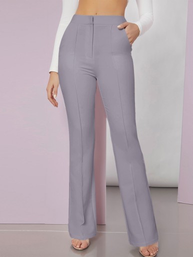 Seam Front Tailored Pants