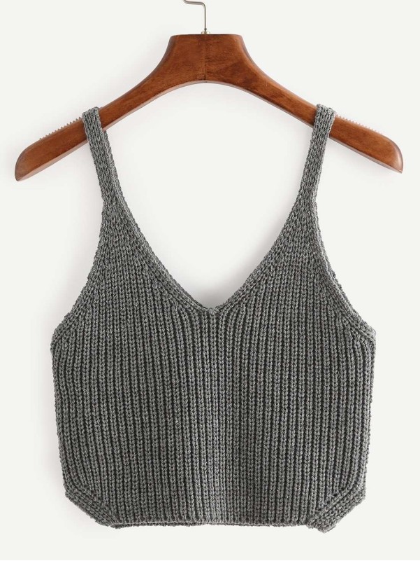 Grey spaghetti strap outlet tank top