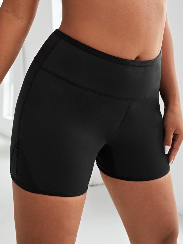 Plus Wideband Waist Super Elastic Sports Shorts