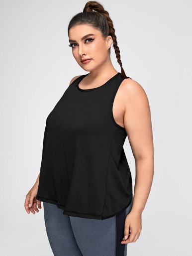 Plus Criss Cross Back Sports Tee