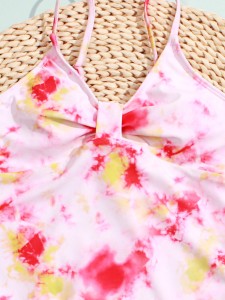 Girls Tie Dye One Piece Swimsuit