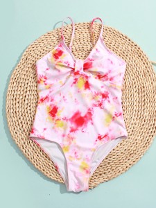 Girls Tie Dye One Piece Swimsuit