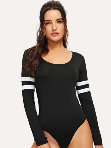 Stripe Contrast Bodysuit