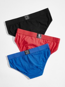 Men 3 Pack Letter Graphic Brief