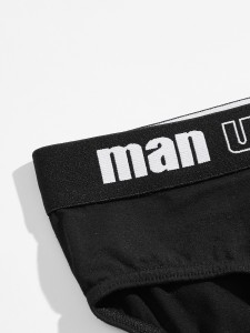 Men 3 Pack Letter Graphic Brief