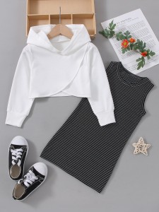 Drop Shoulder Oversized Cable Knit Sweater Dress