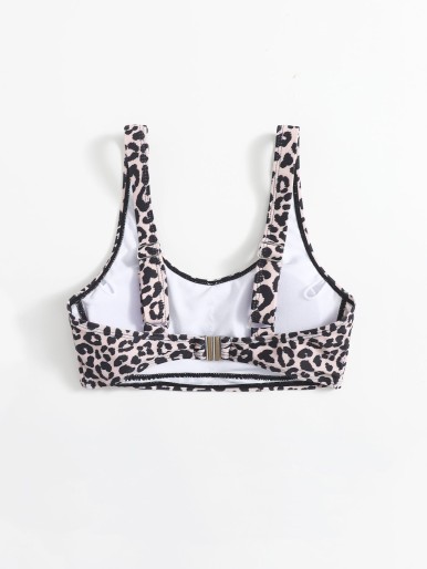 Girls Leopard Bikini Top
