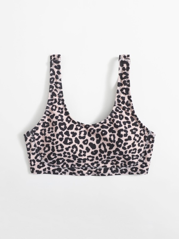 Girls Leopard Bikini Top