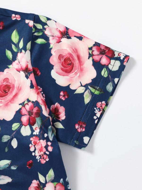 EMERY ROSE T-Shirt mit Blumen Muster