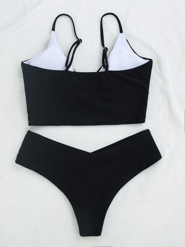 Surplice Neck Bikini Swimsuit