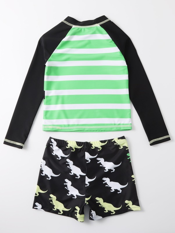 Boys Dinosaur Print Beach Swimwear