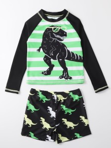 Boys Dinosaur Print Beach Swimwear