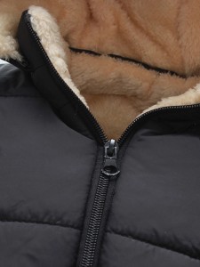 Toddler Boys Teddy Lined Hooded Puffer Coat