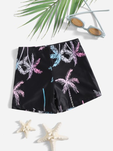 Toddler Boys Palm Tree Print Swim Shorts