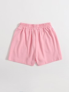 Girls Colorblock Elastic Waist Track Shorts