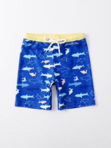 Toddler Boys Sharks Print Beach Shorts