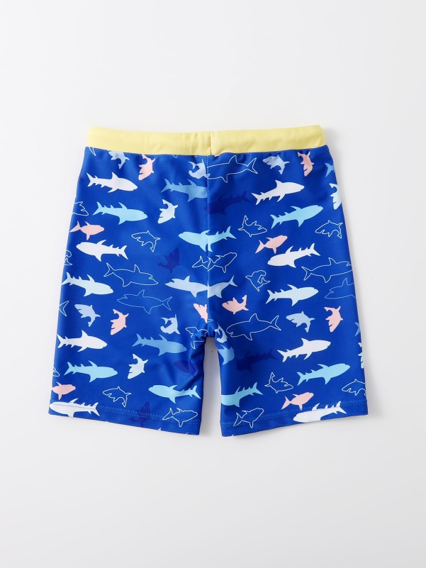 Toddler Boys Sharks Print Beach Shorts