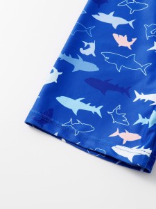 Toddler Boys Sharks Print Beach Shorts