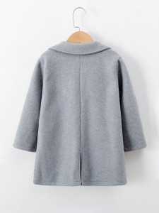 Toddler Boys Lapel Collar Overcoat