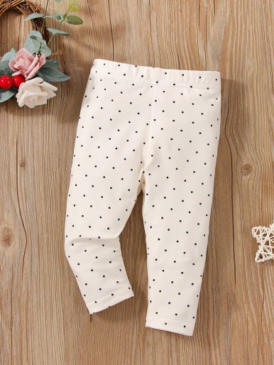 Baby Polka Dot Elastic Waist Pants