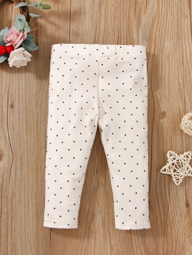 Baby Polka Dot Elastic Waist Pants