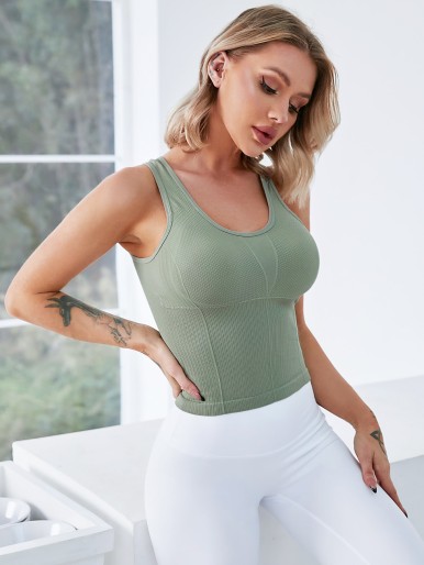 Seamless High Stretch Cut Out Sports Tank Top