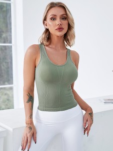 Seamless High Stretch Cut Out Sports Tank Top