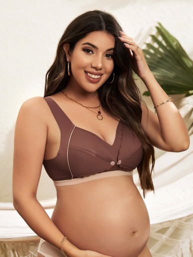 Maternity Colorblock Nursing Bra