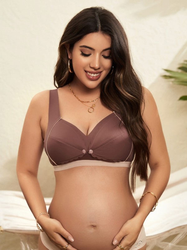 Maternity Colorblock Nursing Bra