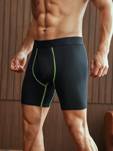 Men 3pcs Top-stitching Boxer Brief