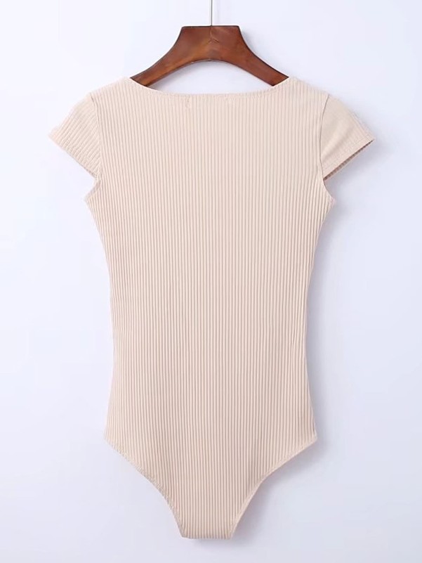 Cap Sleeve Ribbed Bodysuit