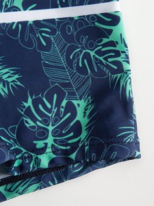 Boys Tropical Print Two Piece Swimsuit