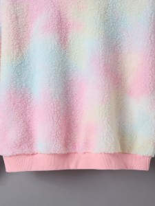 Girls Tie Dye Teddy Hoodie