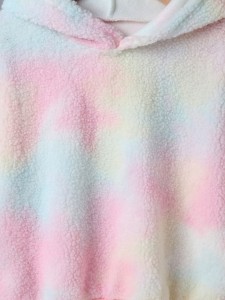 Girls Tie Dye Teddy Hoodie