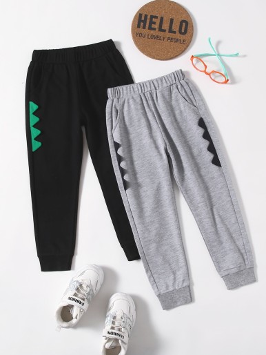 Toddler Boys 2pcs 3D Design Sweatpants