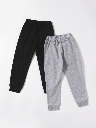 Toddler Boys 2pcs 3D Design Sweatpants