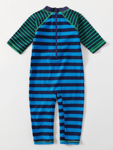 Toddler Boys Striped One Piece Swimsuit