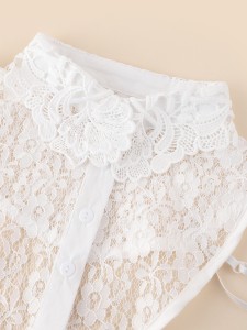 Hollow Out Lace Faux Dickey Collar