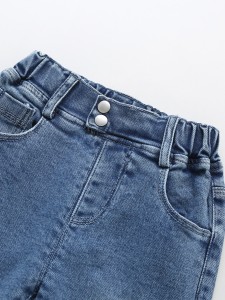 Toddler Girls Button Front Slant Pocket Jeans