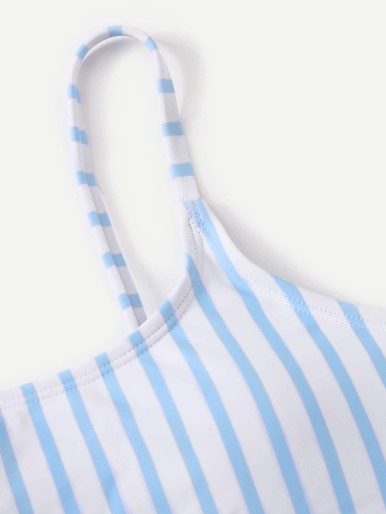 Girls Striped Bikini Swimsuit