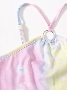 Girls Ring Detail Tie Dye Cami Top