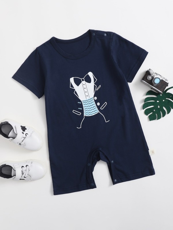 Baby Cartoon Graphic Romper