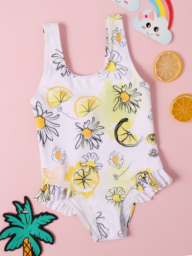 Baby Girl Floral One Piece Swimsuit