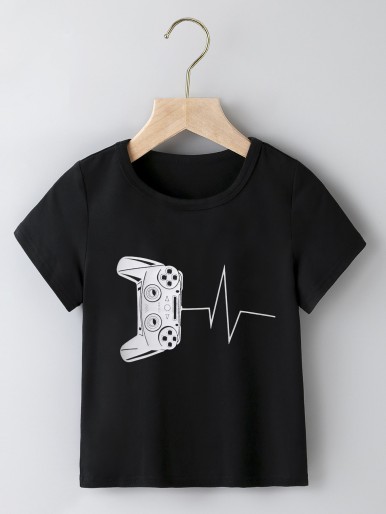 Toddler Boys Gamepad Print Tee